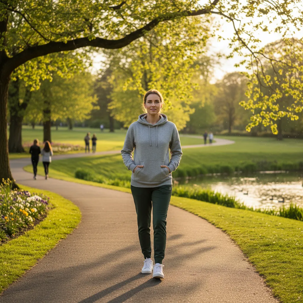Walk after eating for stable energy and sharp focus.